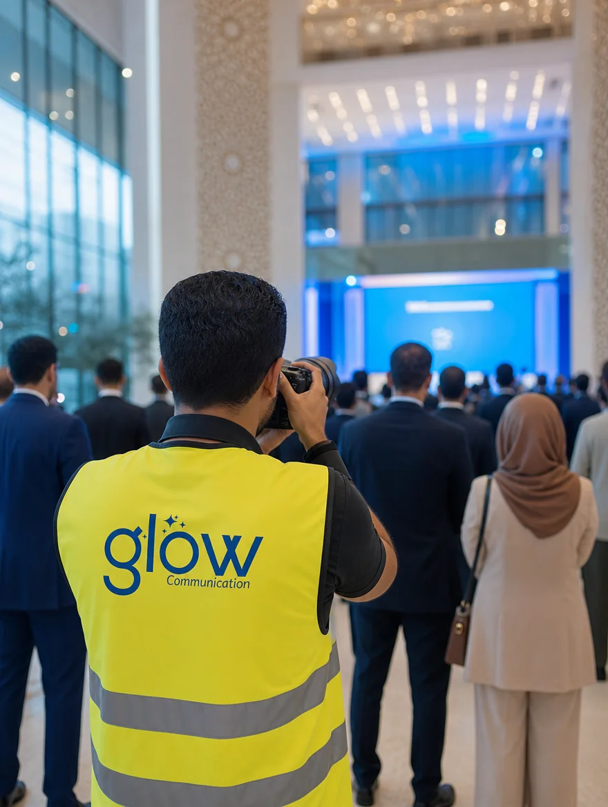 Photographe de l'équipe Glow Communication en couverture d'événement